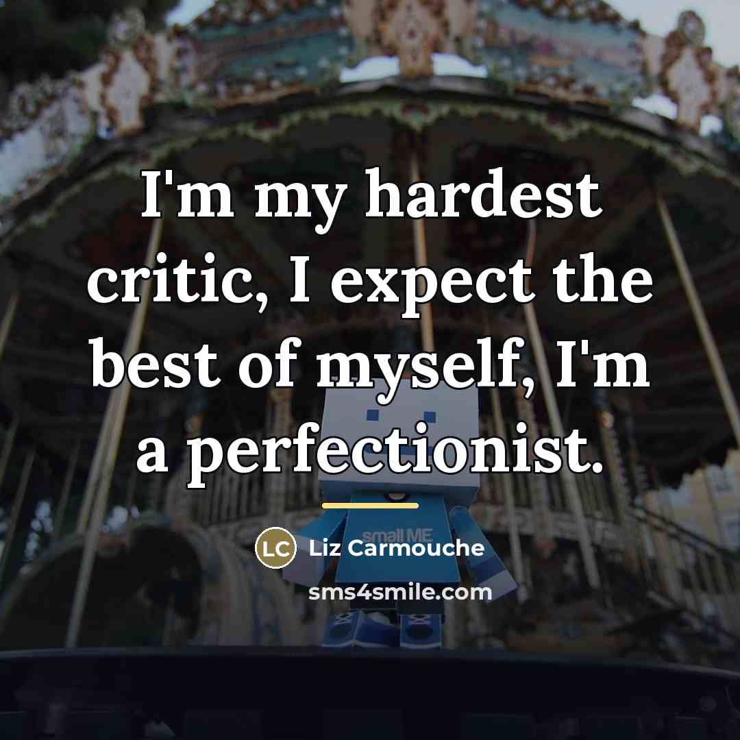 “I'm my hardest critic, I expect the best of myself,…” quote by Liz Carmouche
