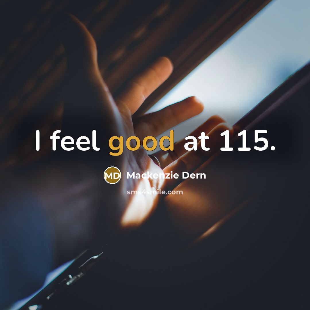 “I feel good at 115.…” quote by Mackenzie Dern