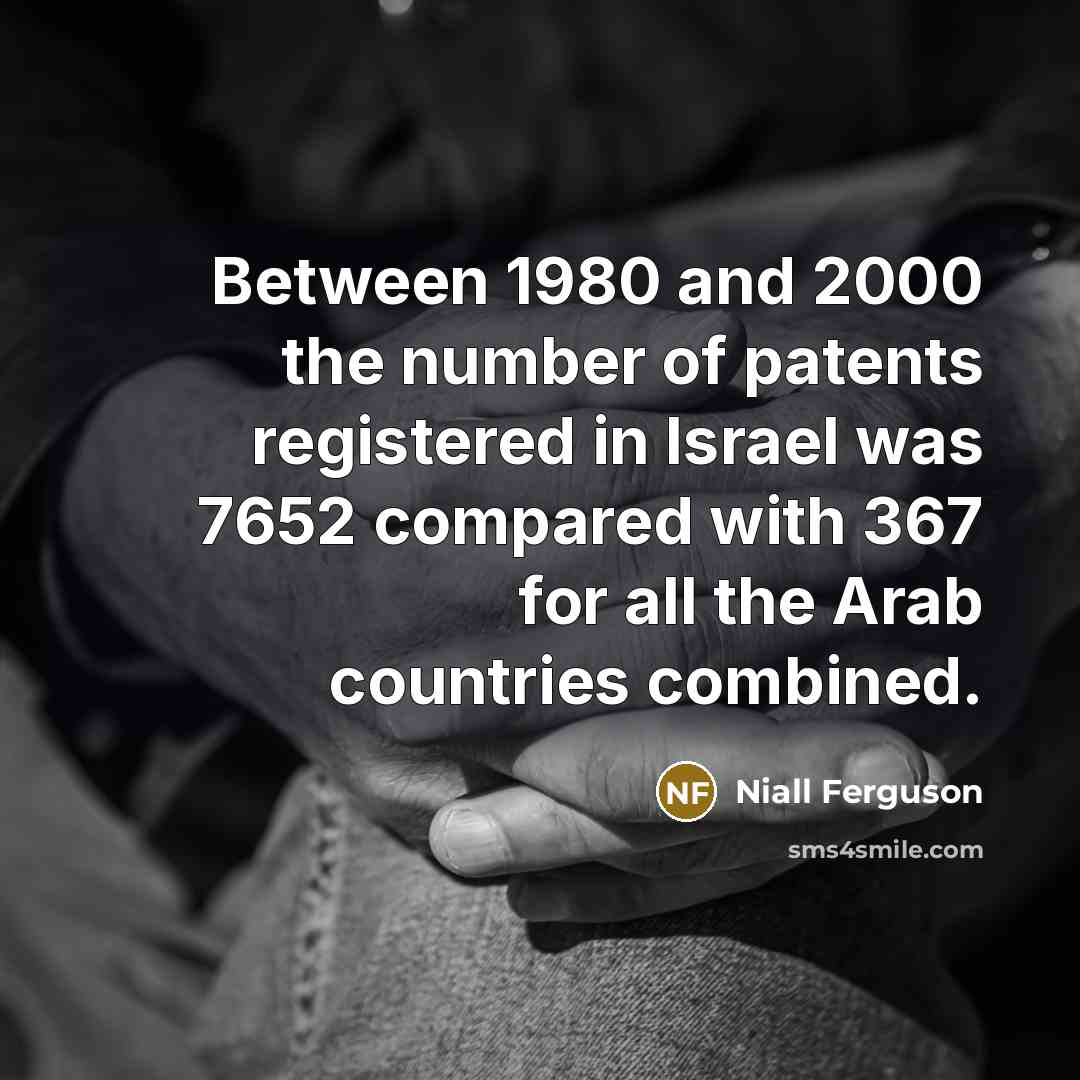 “Between 1980 and 2000 the number of patents registered in…” quote by Niall Ferguson