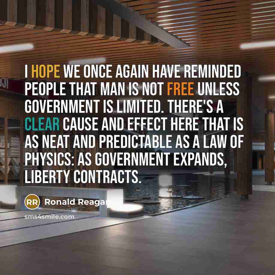 “I hope we once again have reminded people that man…” quote by Ronald Reagan