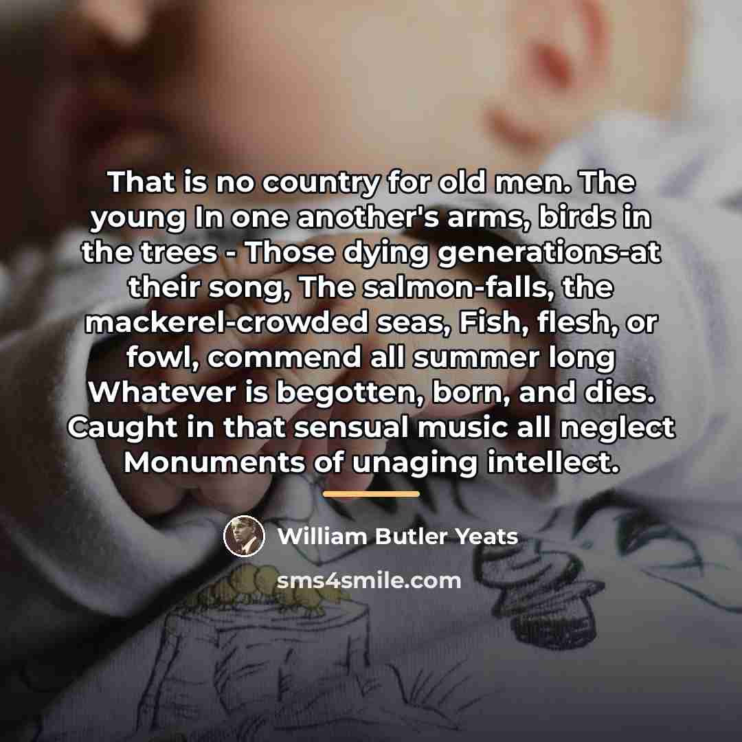 “That is no country for old men. The young In…” quote by William Butler Yeats