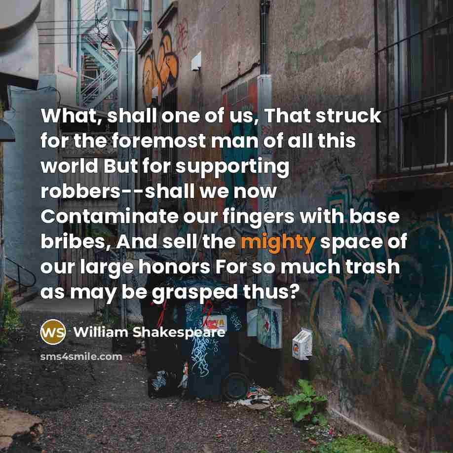 “What, shall one of us, That struck for the foremost…” quote by William Shakespeare