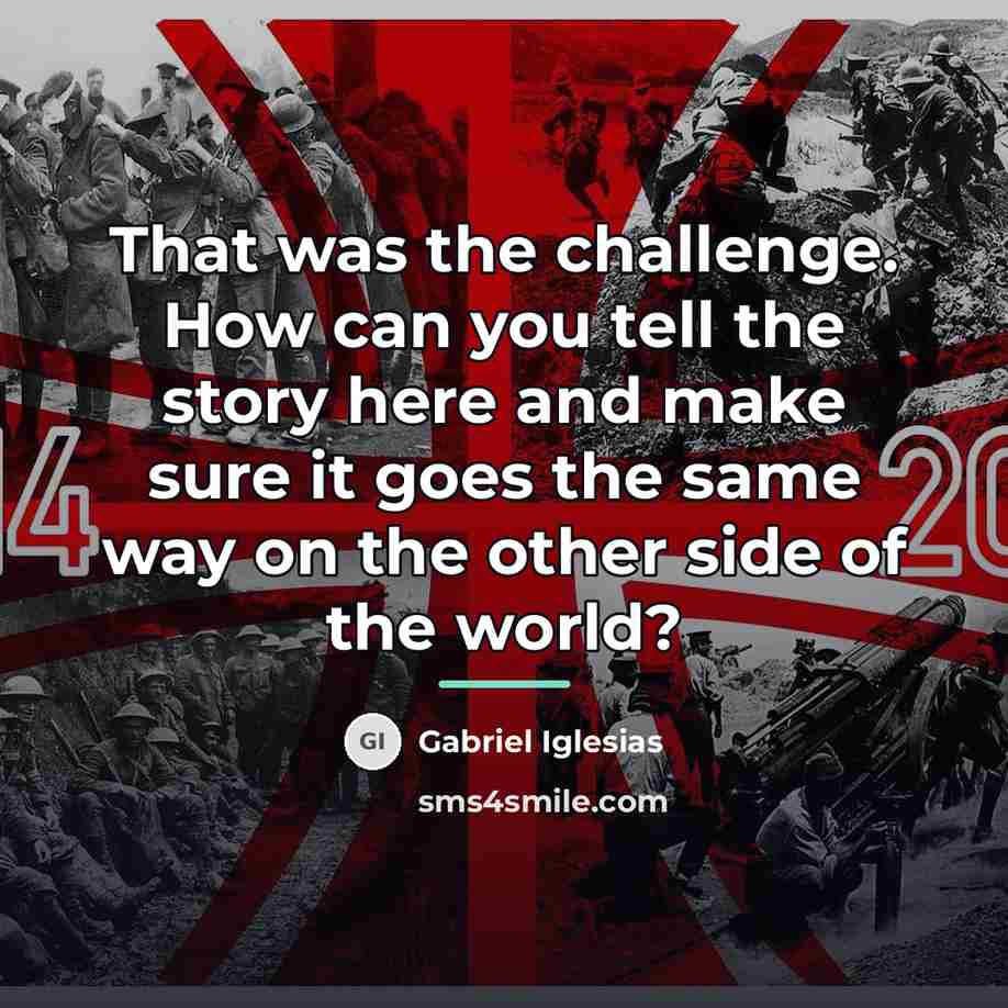“That was the challenge. How can you tell the story…” quote by Gabriel Iglesias