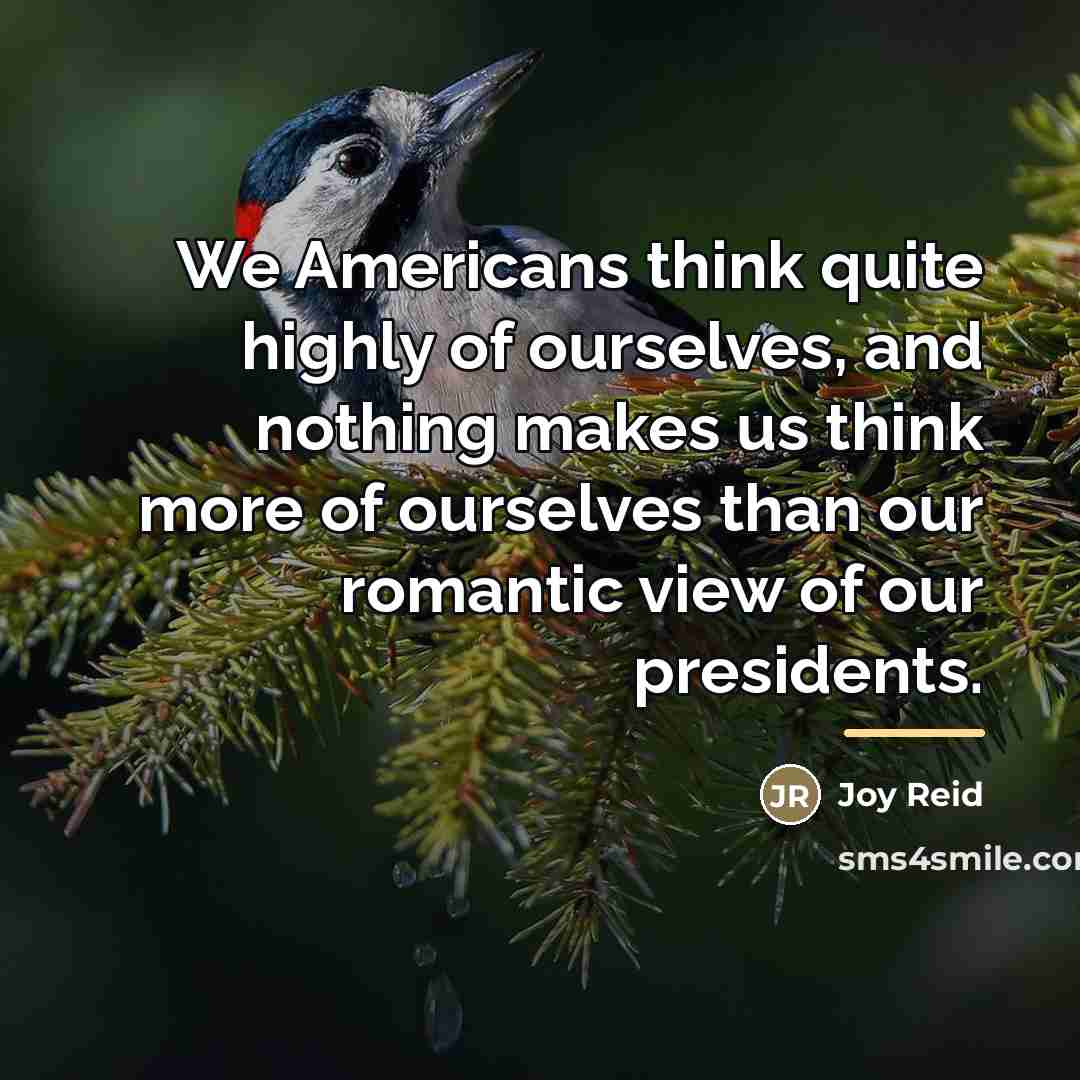 “We Americans think quite highly of ourselves, and nothing makes…” quote by Joy Reid