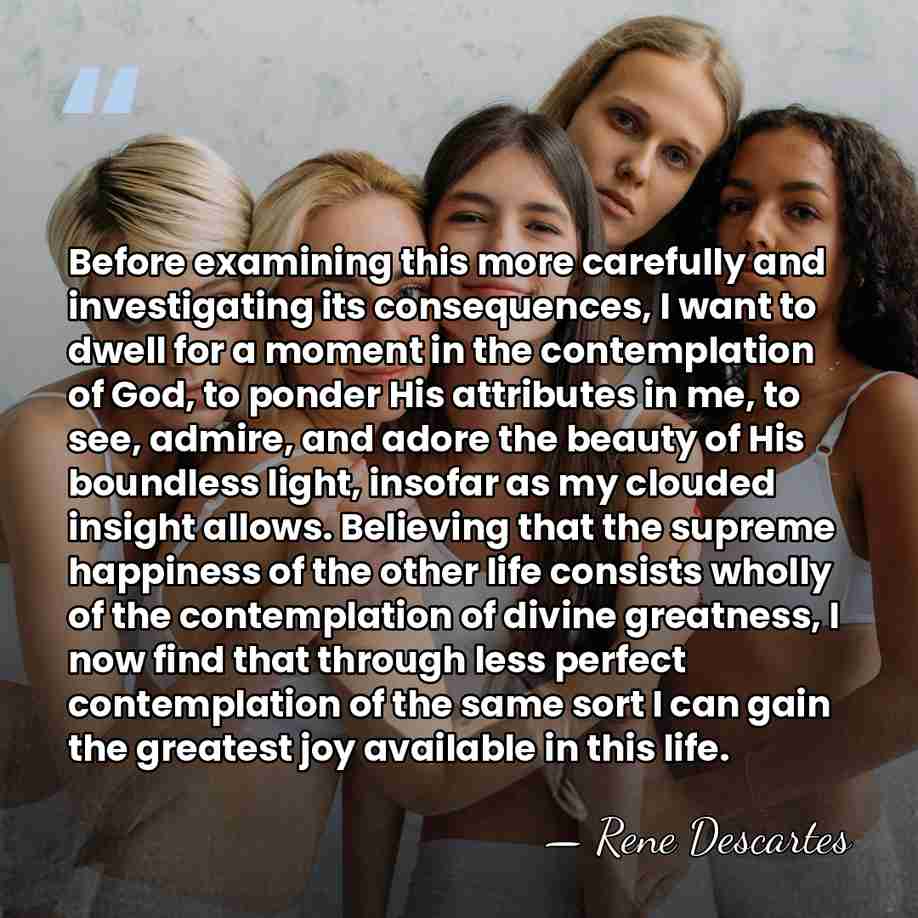 Before examining this more carefully and investigating its consequences, I want to&hellip; - Rene Descartes