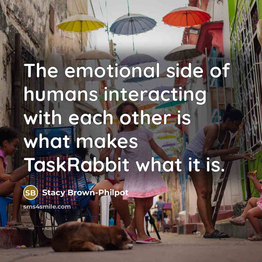 “The emotional side of humans interacting with each other is…” quote by Stacy Brown-Philpot