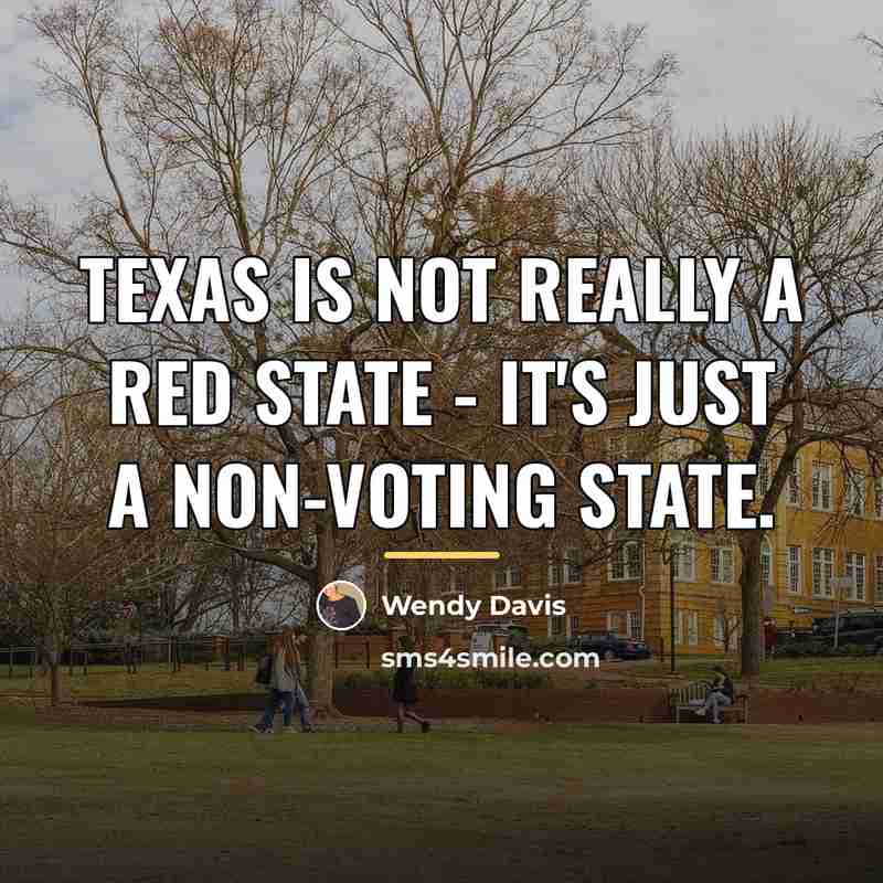 “Texas is not really a red state - it's just…” quote by Wendy Davis