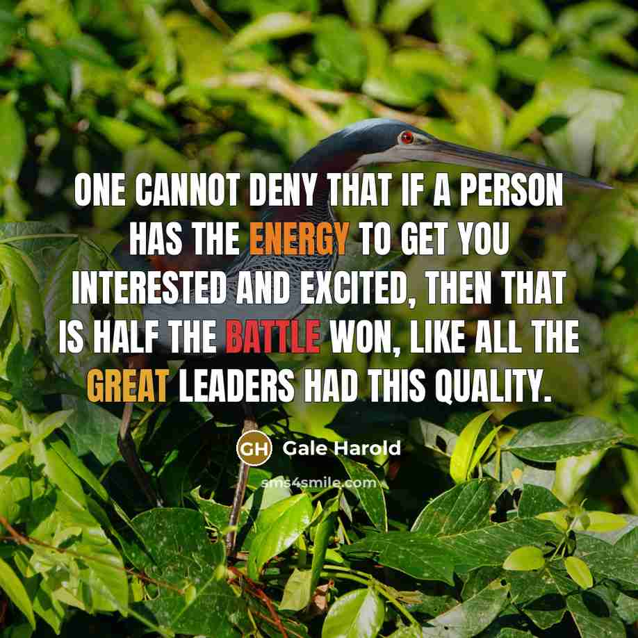“One cannot deny that if a person has the energy…” quote by Gale Harold