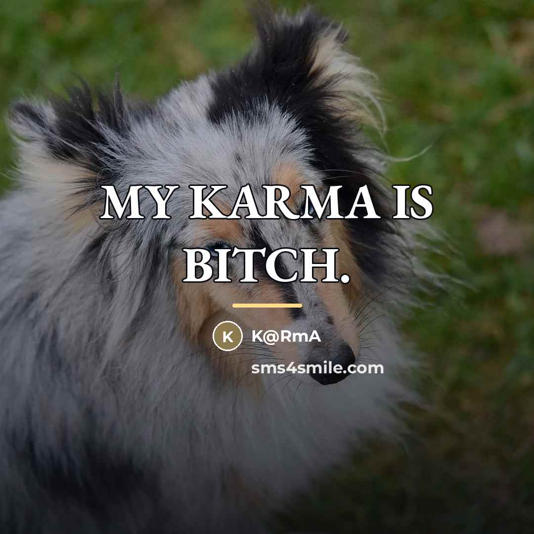 “MY KARMA IS BITCH.…” quote by K@RmA