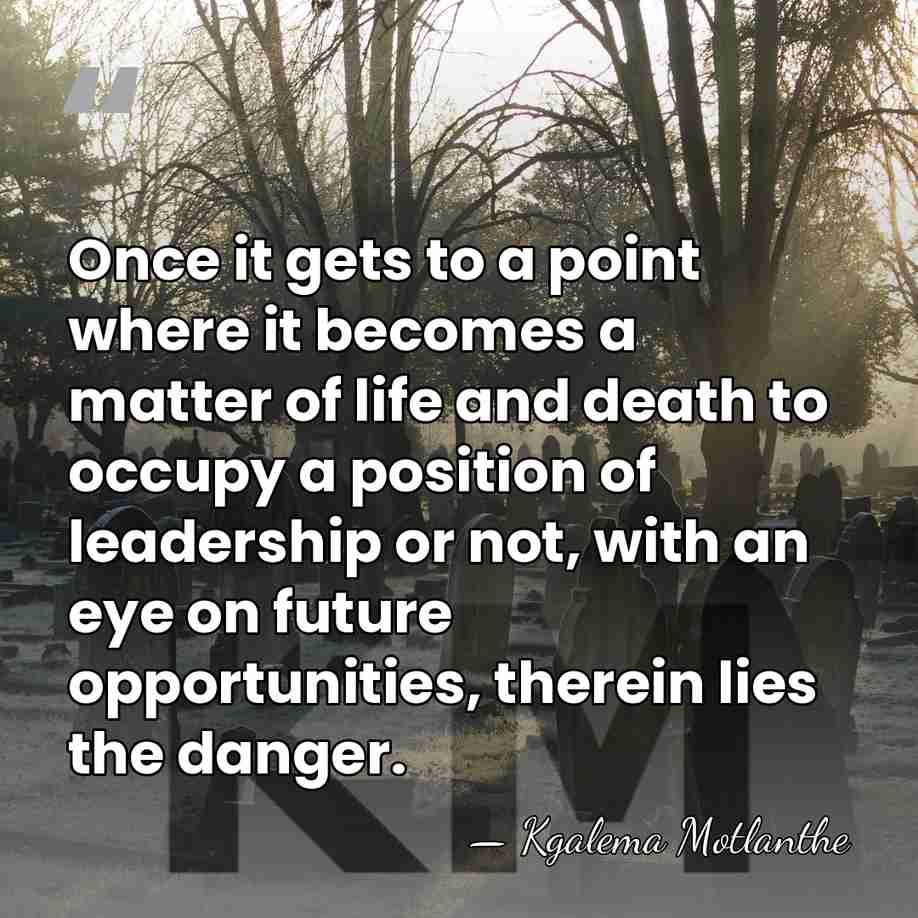 Once it gets to a point where it becomes a matter of&hellip; - Kgalema Motlanthe