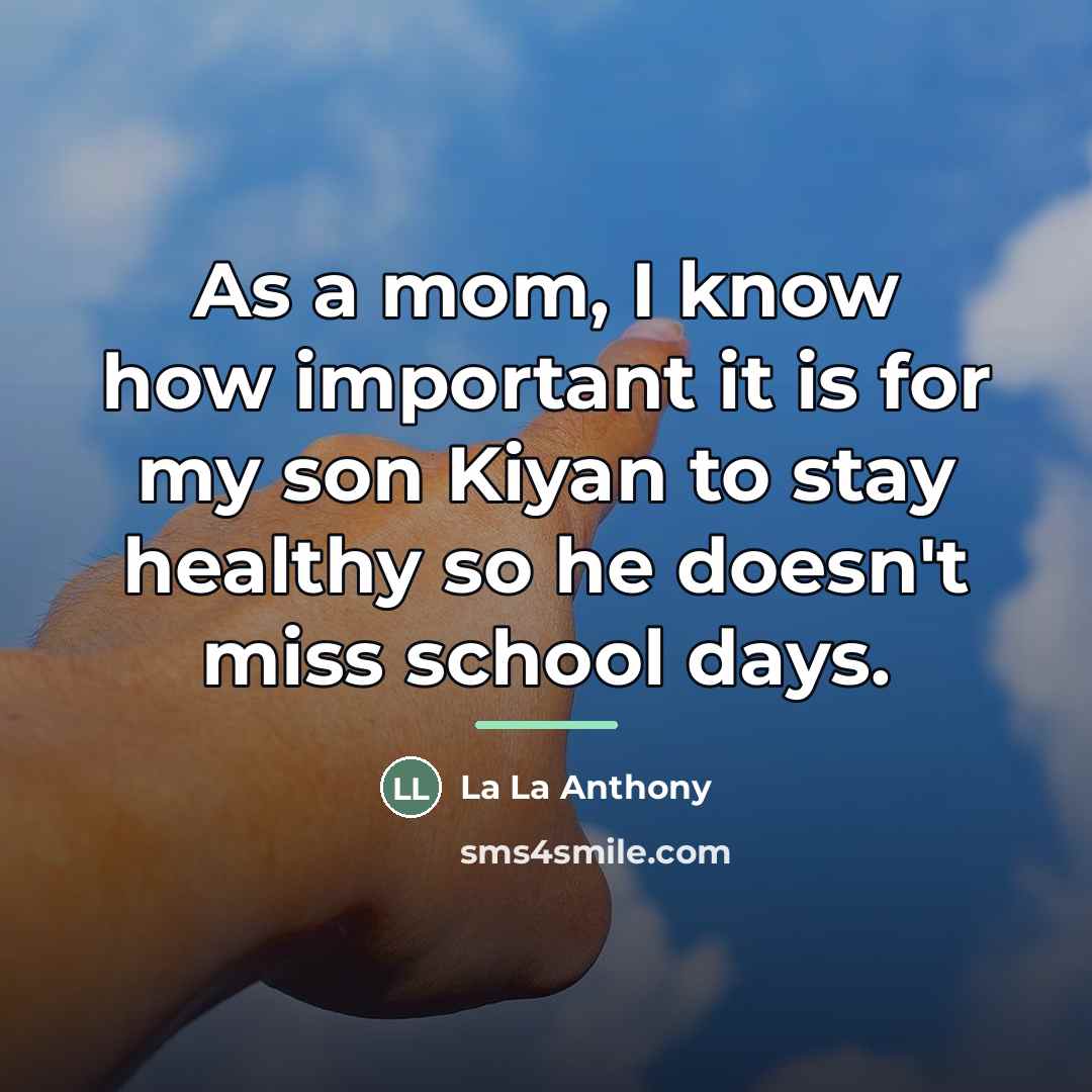 “As a mom, I know how important it is for…” quote by La La Anthony