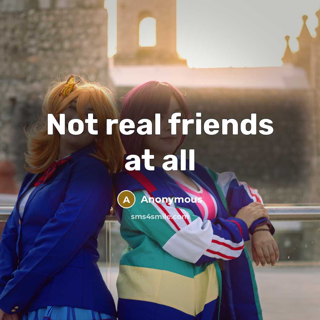 “Not real friends at all…” quote by Anonymous