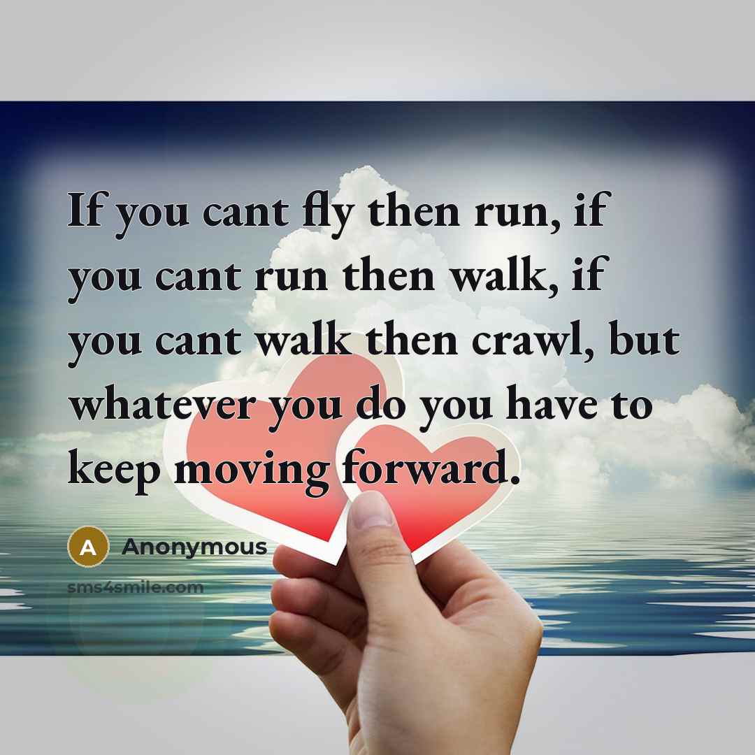 “If you cant fly then run, if you cant run…” quote by Anonymous