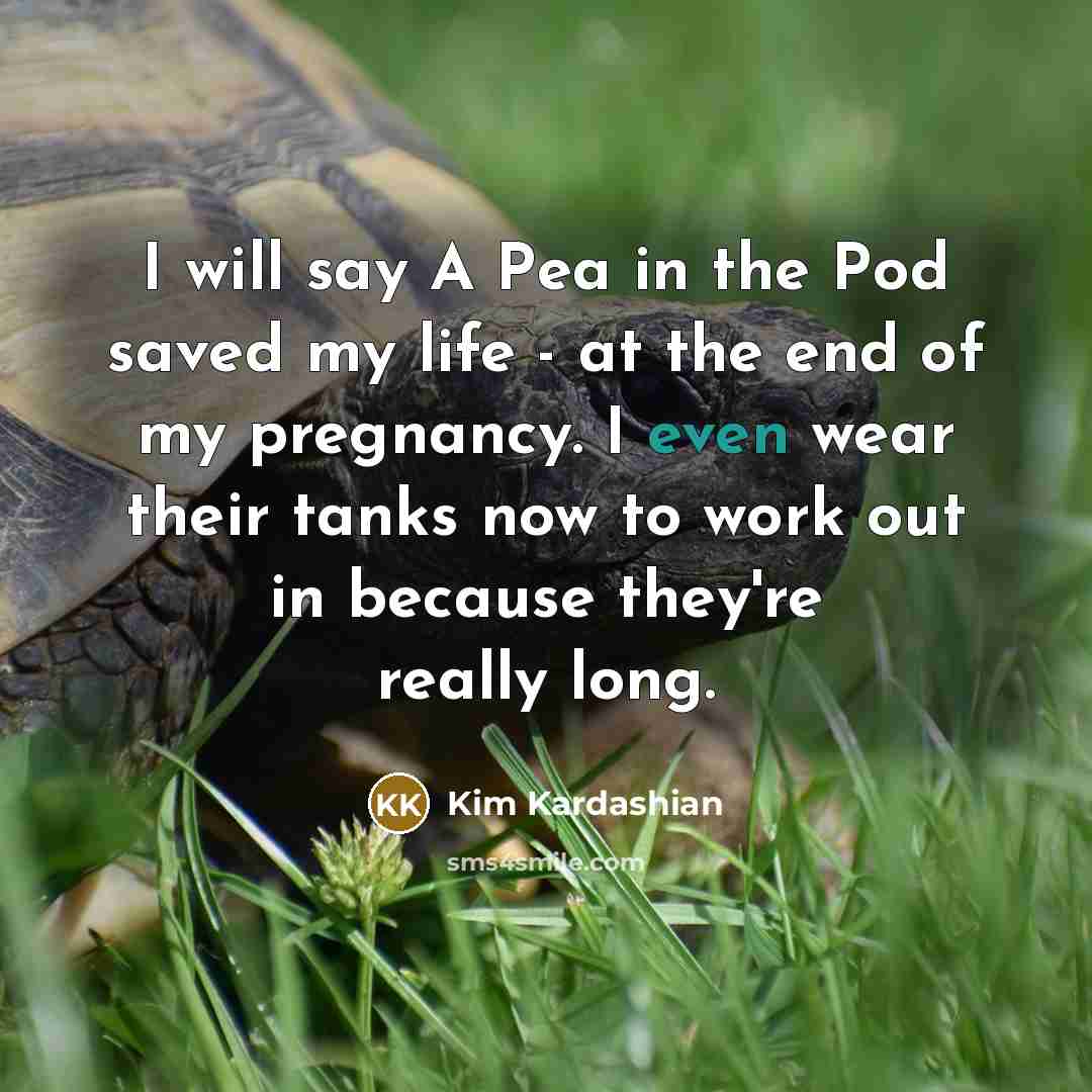 “I will say A Pea in the Pod saved my…” quote by Kim Kardashian