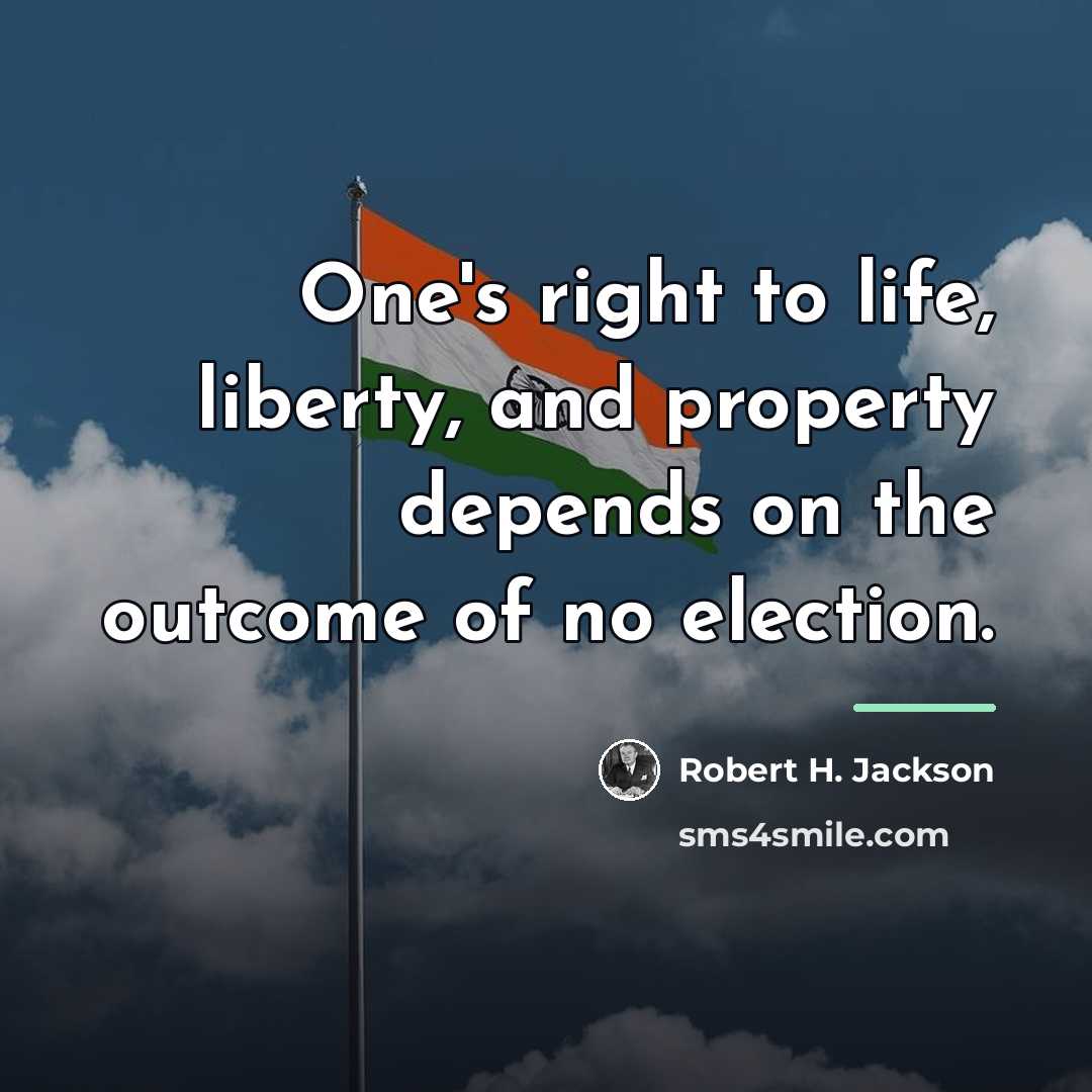 “One's right to life, liberty, and property depends on the…” quote by Robert H. Jackson