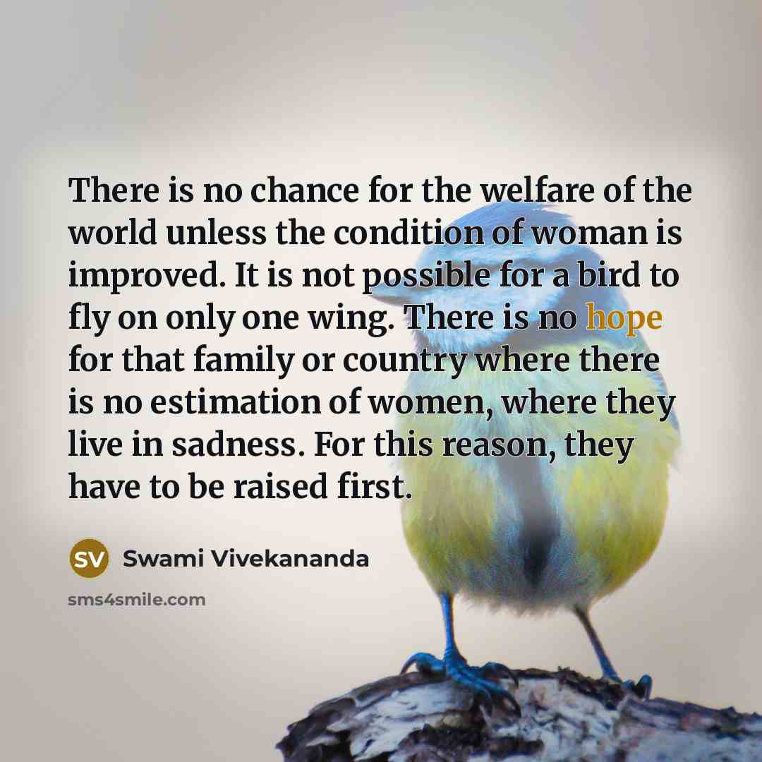 “There is no chance for the welfare of the world…” quote by Swami Vivekananda