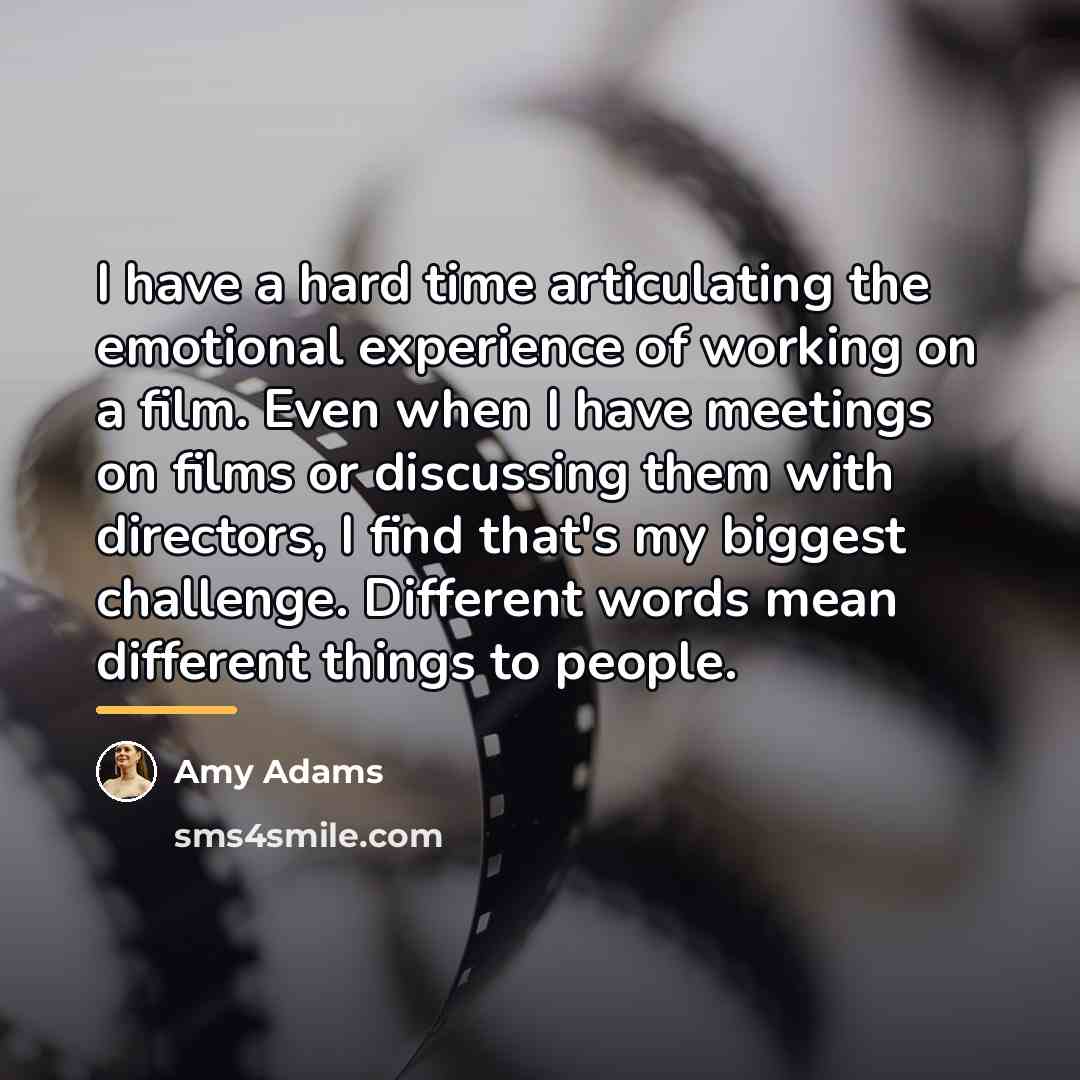 “I have a hard time articulating the emotional experience of…” quote by Amy Adams