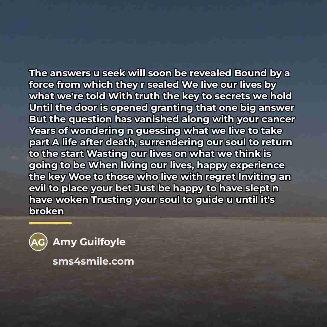 “The answers u seek will soon be revealed Bound by…” quote by Amy Guilfoyle