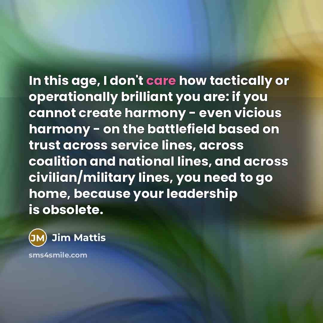 “In this age, I don't care how tactically or operationally…” quote by Jim Mattis