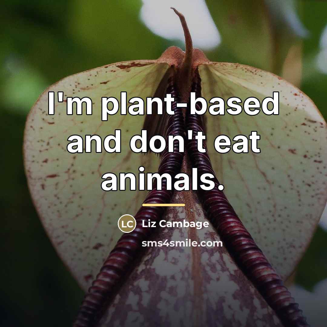 “I'm plant-based and don't eat animals.…” quote by Liz Cambage