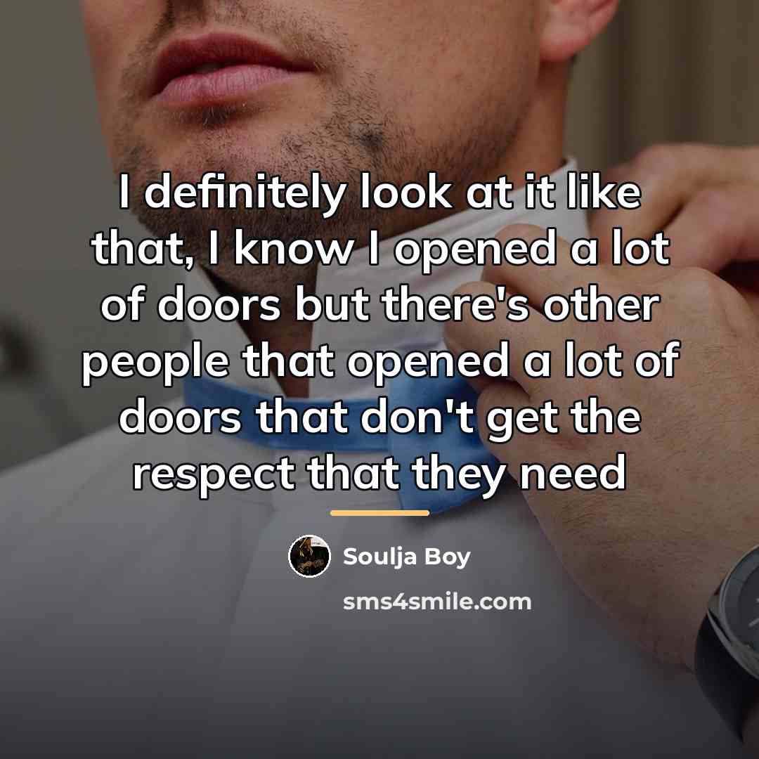 “I definitely look at it like that, I know I…” quote by Soulja Boy