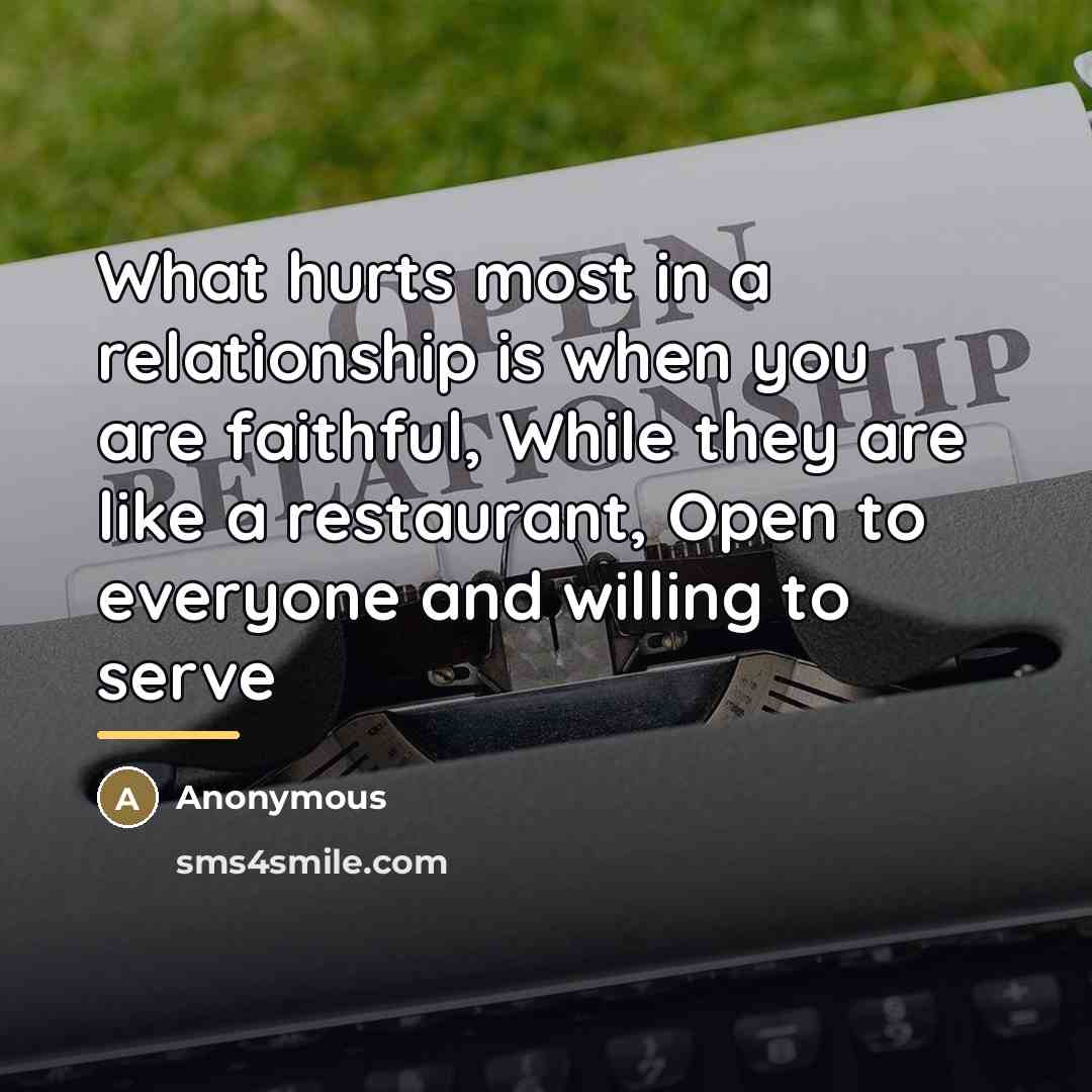 “What hurts most in a relationship is when you are…” quote by Anonymous