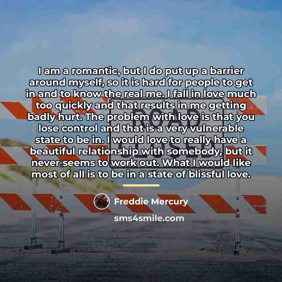 “I am a romantic, but I do put up a…” quote by Freddie Mercury