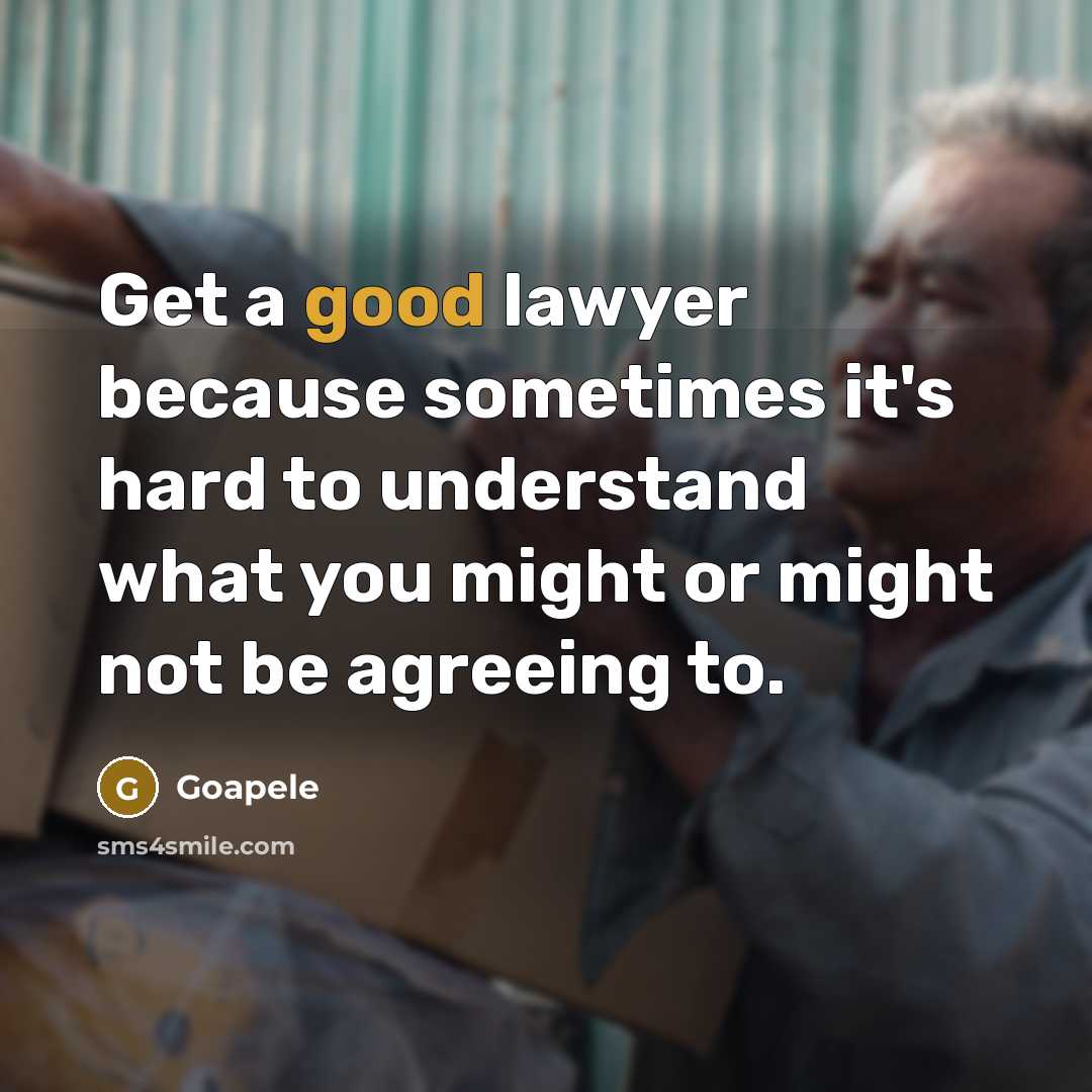 “Get a good lawyer because sometimes it's hard to understand what you might or might not be agreeing to.” quote by Goapele