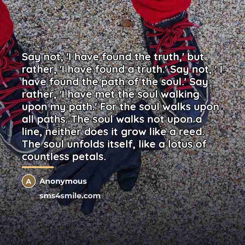 “Say not, 'I have found the truth,' but rather, 'I…” quote by Anonymous