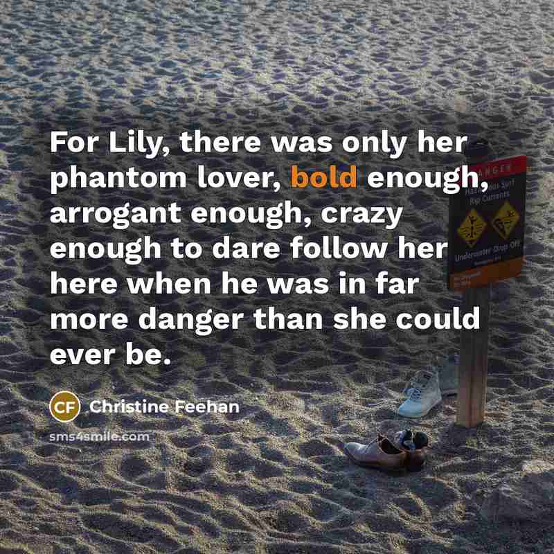 “For Lily, there was only her phantom lover, bold enough,…” quote by Christine Feehan