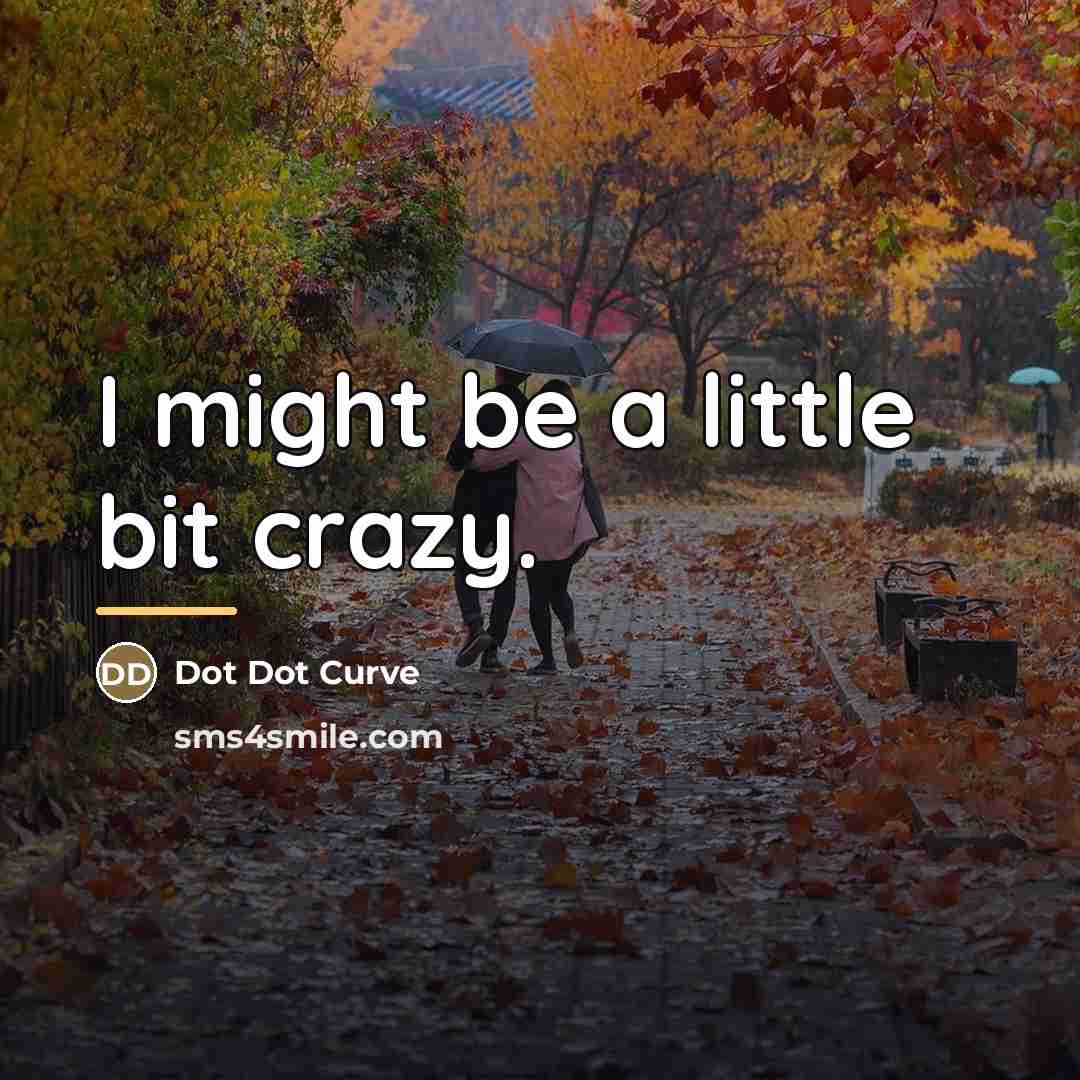 “I might be a little bit crazy.…” quote by Dot Dot Curve