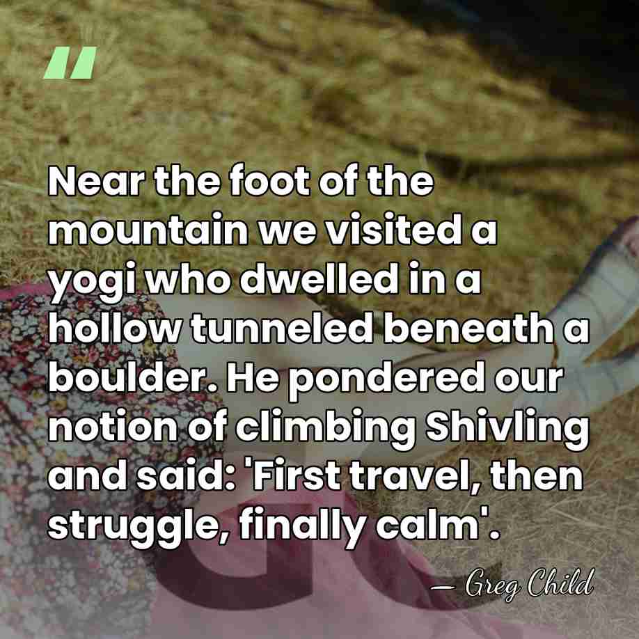 Near the foot of the mountain we visited a yogi who dwelled&hellip; - Greg Child