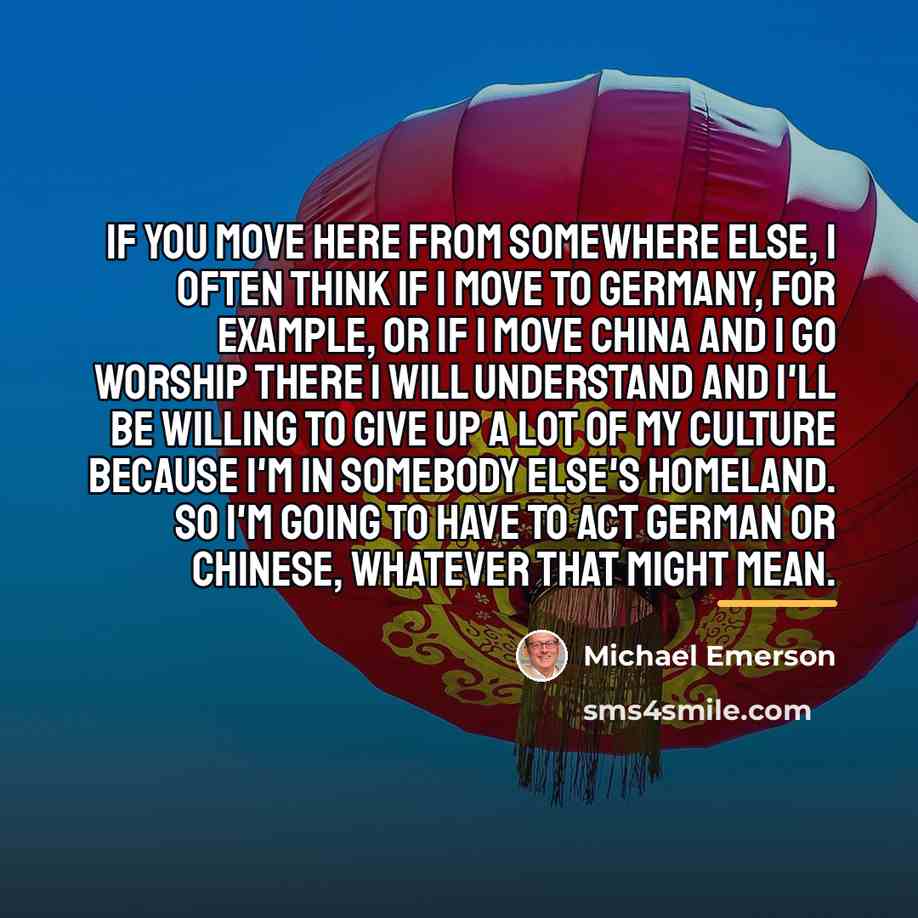 “If you move here from somewhere else, I often think…” quote by Michael Emerson