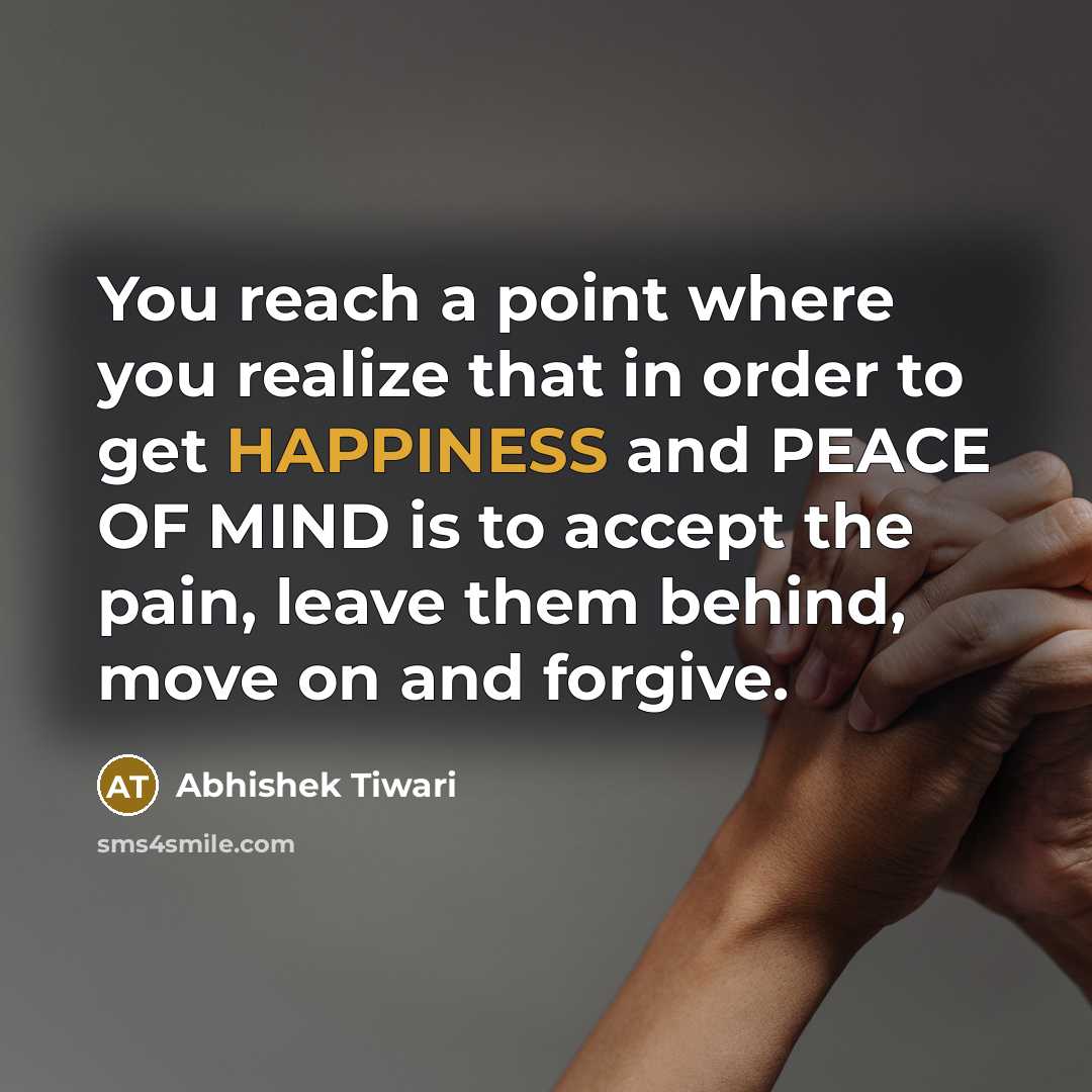 “You reach a point where you realize that in order…” quote by Abhishek Tiwari