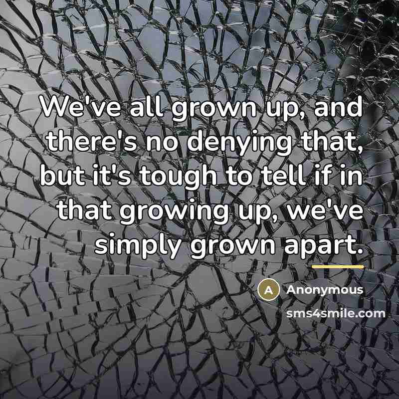 “We've all grown up, and there's no denying that, but…” quote by Anonymous