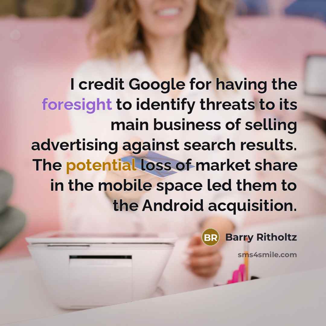 “I credit Google for having the foresight to identify threats…” quote by Barry Ritholtz