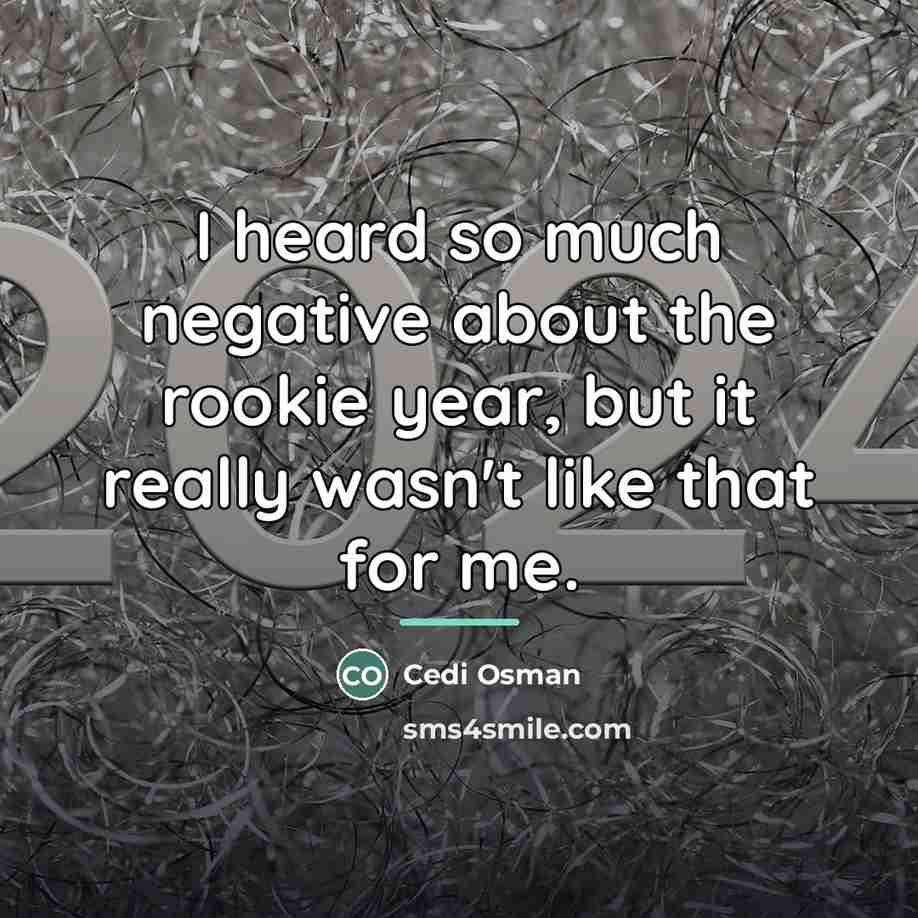 “I heard so much negative about the rookie year, but…” quote by Cedi Osman