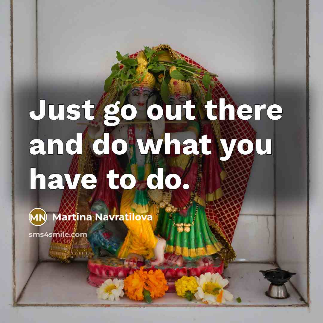 “Just go out there and do what you have to…” quote by Martina Navratilova