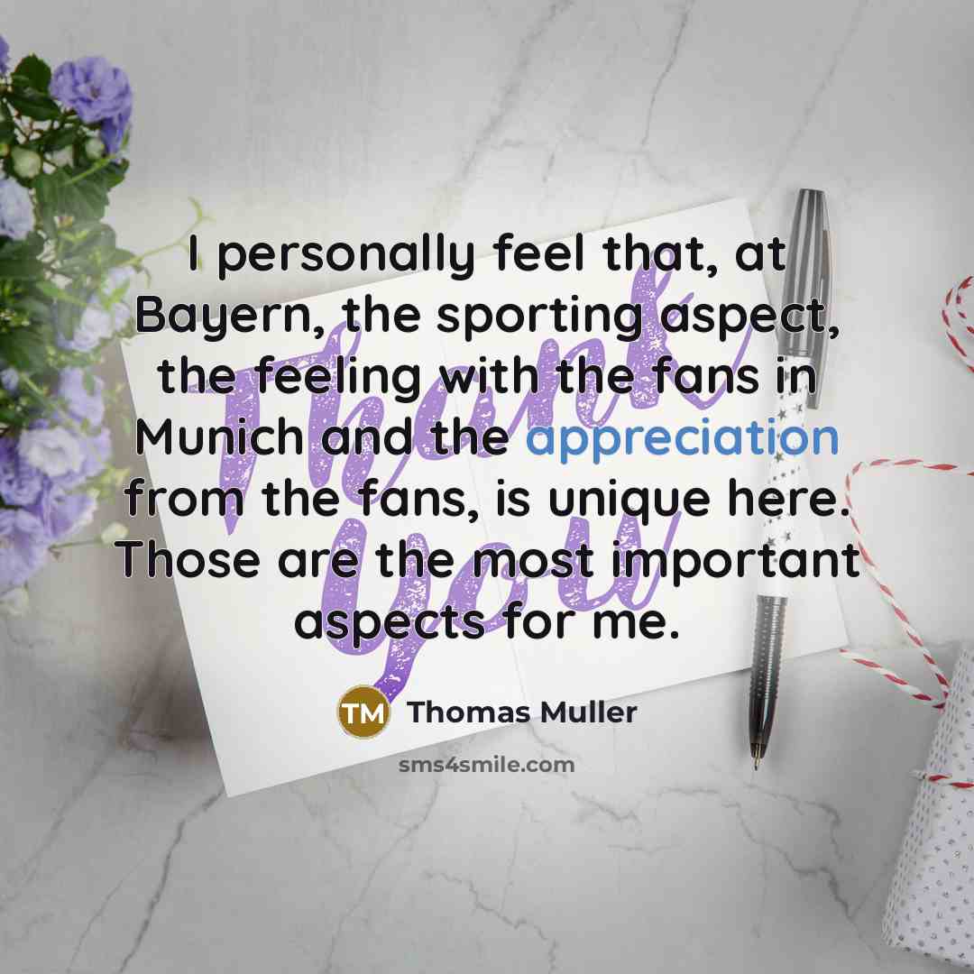 “I personally feel that, at Bayern, the sporting aspect, the…” quote by Thomas Muller