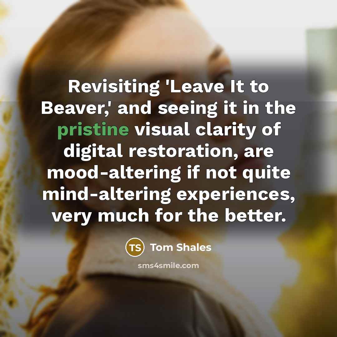 “Revisiting 'Leave It to Beaver,' and seeing it in the…” quote by Tom Shales