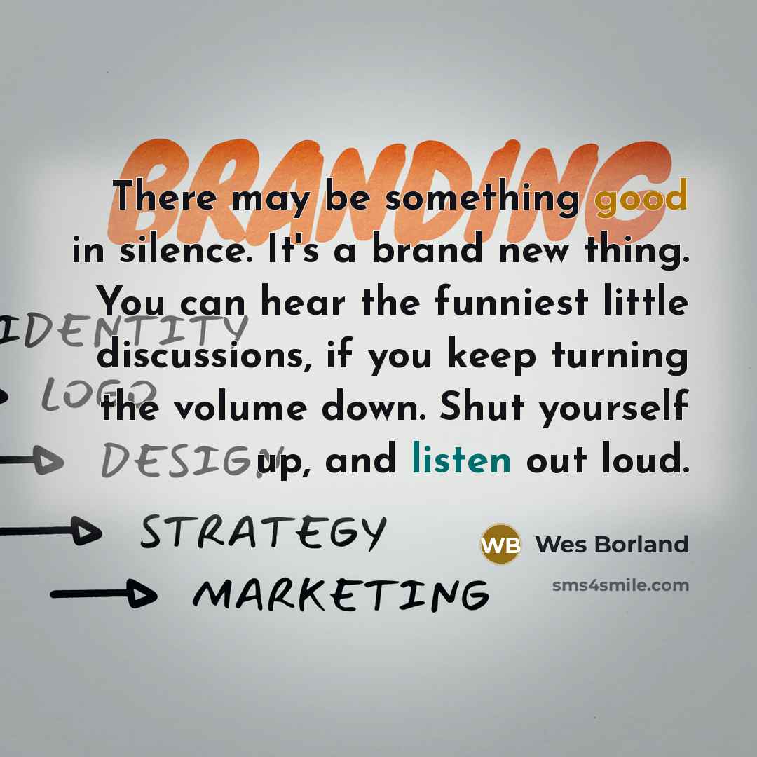 “There may be something good in silence. It's a brand…” quote by Wes Borland