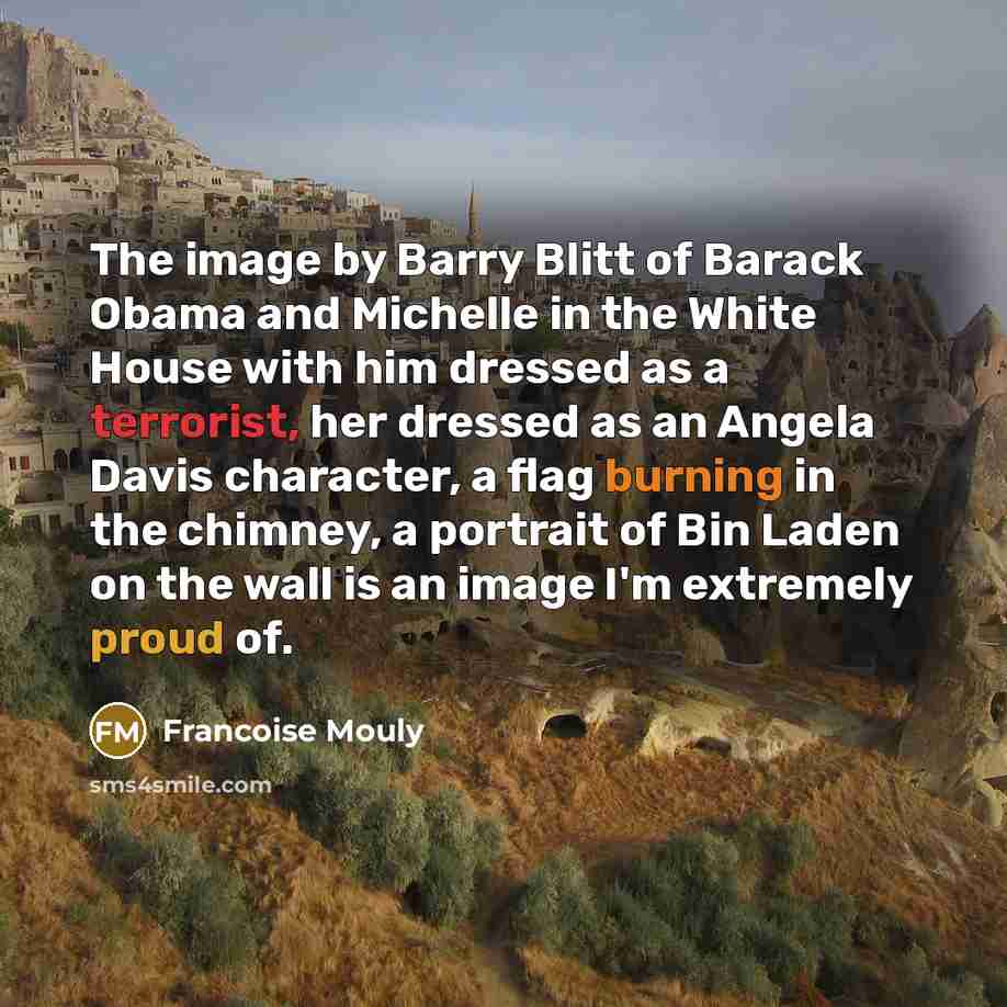 “The image by Barry Blitt of Barack Obama and Michelle…” quote by Francoise Mouly