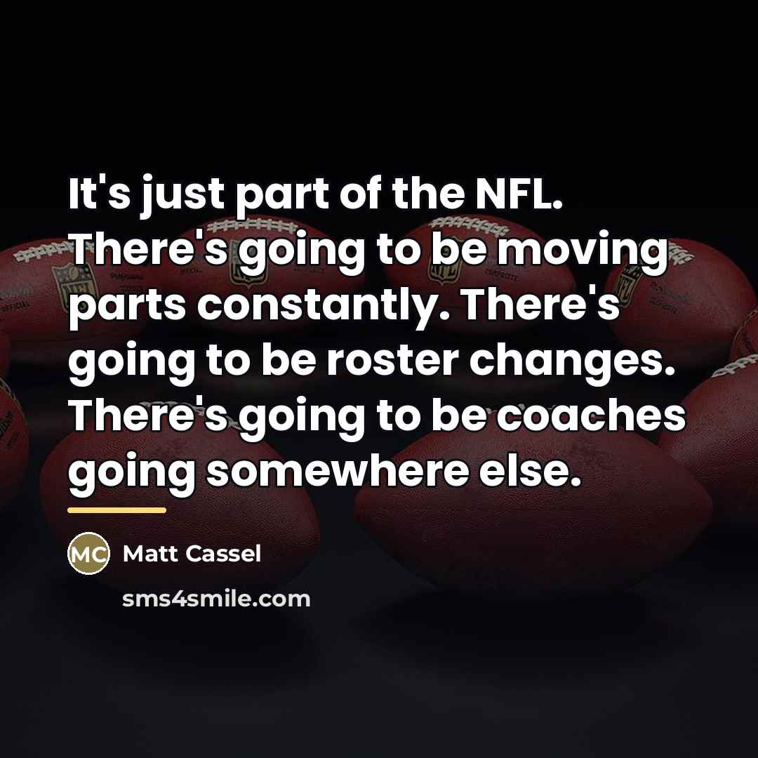 “It's just part of the NFL. There's going to be…” quote by Matt Cassel