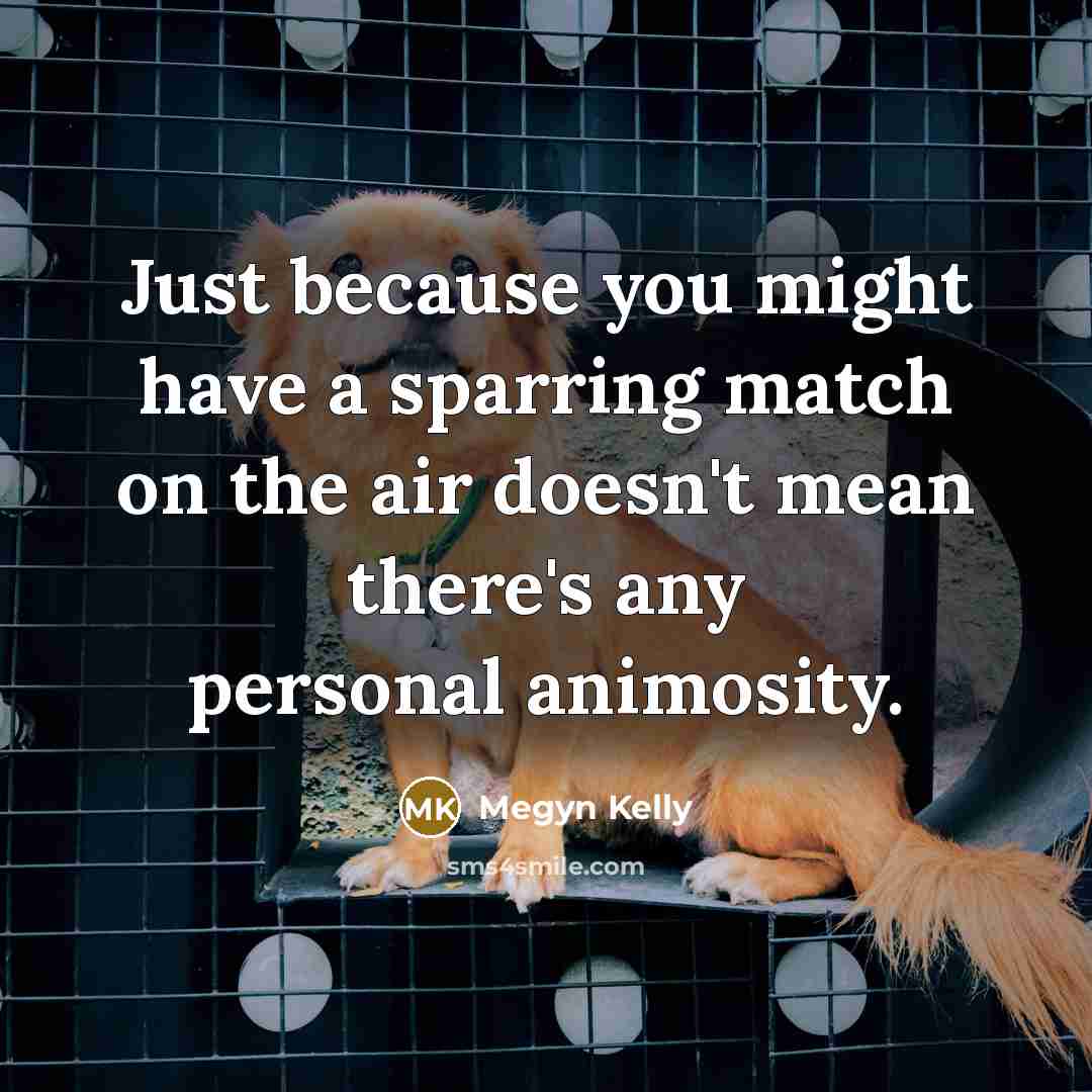 “Just because you might have a sparring match on the…” quote by Megyn Kelly
