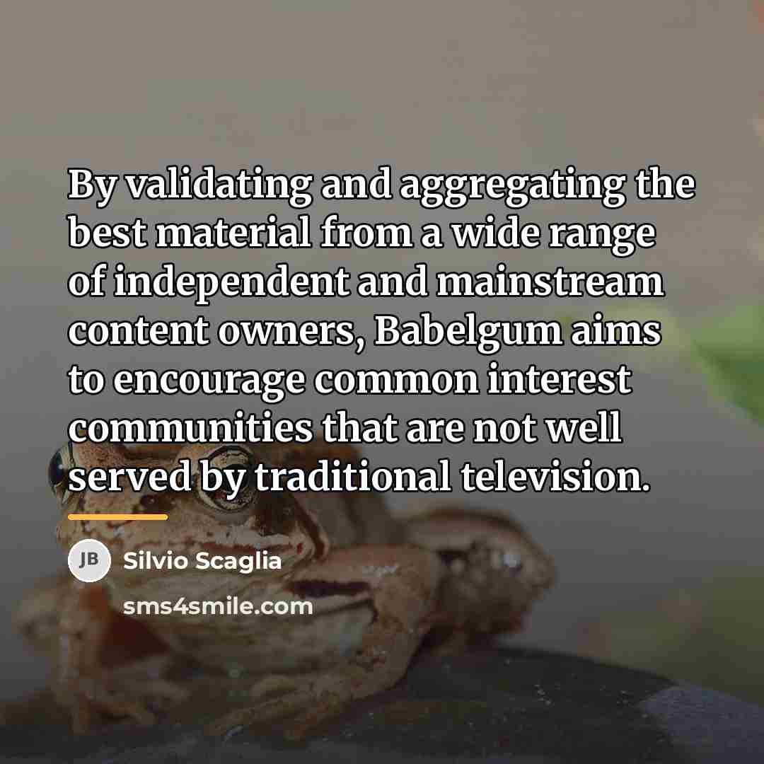 “By validating and aggregating the best material from a wide…” quote by Silvio Scaglia