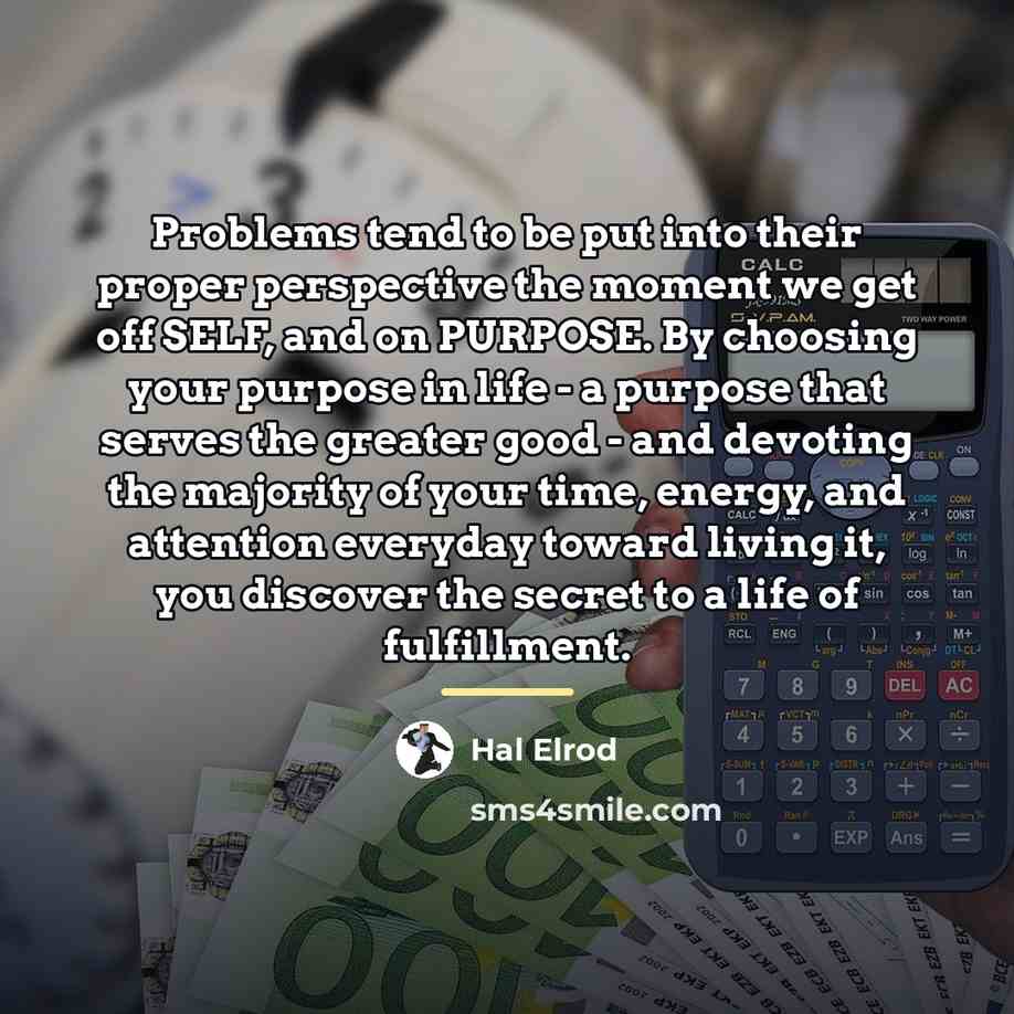 “Problems tend to be put into their proper perspective the…” quote by Hal Elrod