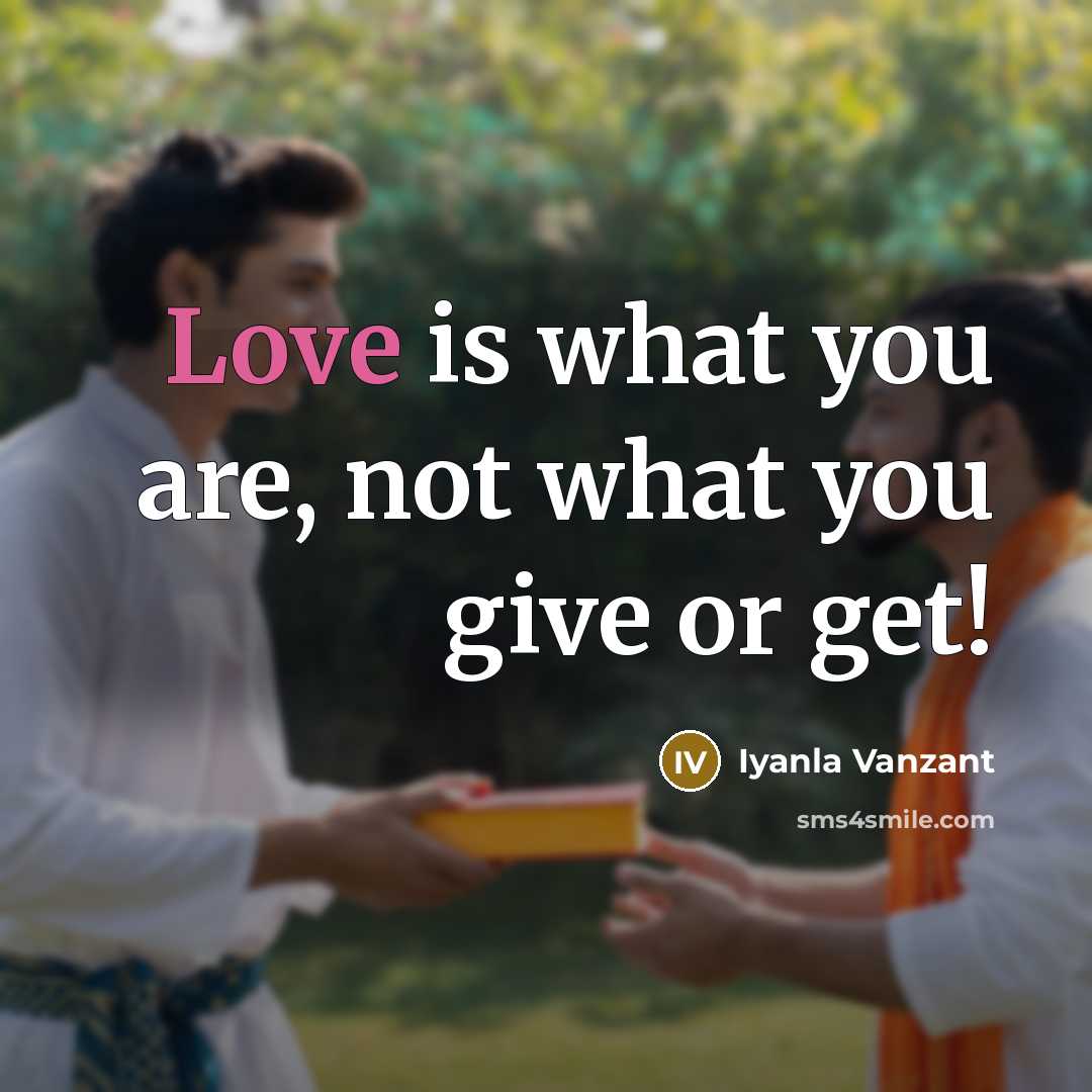 “Love is what you are, not what you give or…” quote by Iyanla Vanzant