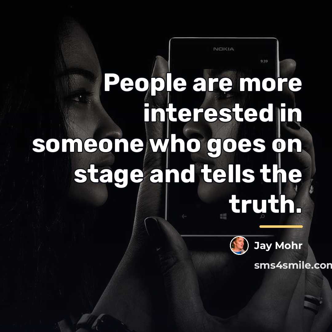 “People are more interested in someone who goes on stage…” quote by Jay Mohr