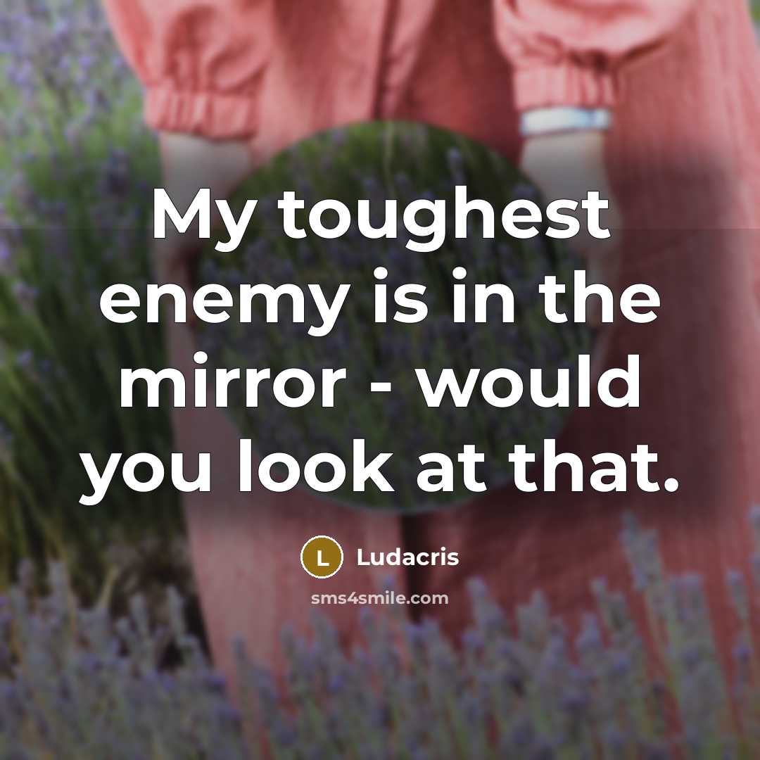 “My toughest enemy is in the mirror - would you…” quote by Ludacris