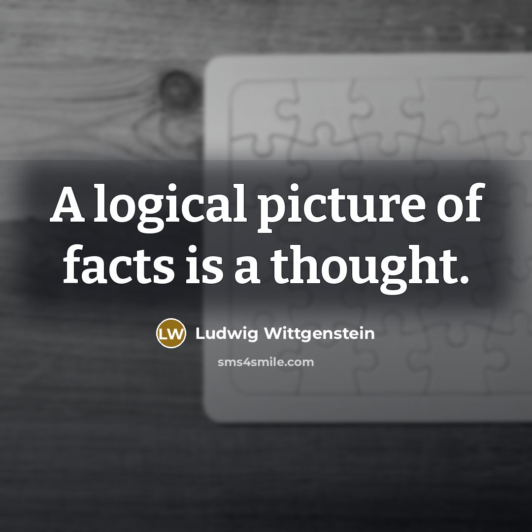“A logical picture of facts is a thought.…” quote by Ludwig Wittgenstein